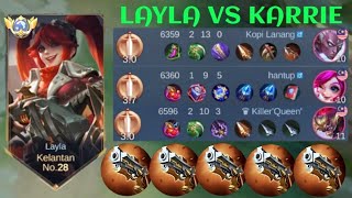 LAYLA VS KARRIE VS HANZO❗BUILD ONE SHOT ENEMY DELETE! CRAZY DAMAGE | build top 1 global Layla