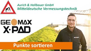 GeoMax X-Pad Ultimate – Punkte sortieren