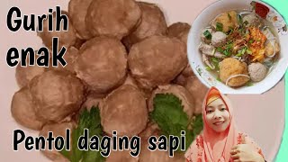 Resep pentol daging sapi super gurih dan kenyal//beef pins