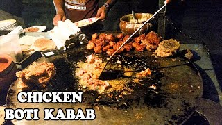 Chicken Boti Kabab Street Food | Chicken  Kabab with Paratha | Indian Street Food at Dhaka