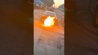 Biggest Flames Ever #miata #carmeet #350z #2step