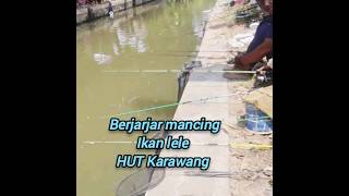 Berjarjar mancing ikan lele di Irigasi Pohon miring Pancawati