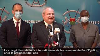 Le chargé des relations internationales de la Communauté Sant’Egidio, Mario Giro après audience.