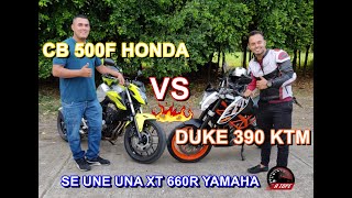 Duke 390 KTM vs CB 500F HONDA Y Xt 660r Yamaha | A TOPE | Zarzal Valle  | Go Pro