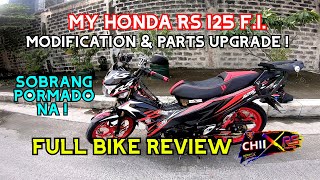 HONDA RS125 FI FULL BIKE REVIEW | ANONG PARTS UPGRADE & MODIFICATION GINAWA KO DITO ? WORTH IT BA ?