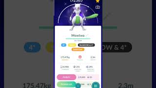 Pokemon Go Shiny & Shadow Mewtwo Raid Catching If i purify it goes 100%