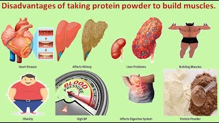 Disadvantage of taking protein powder to build muscles