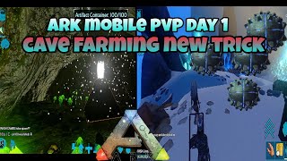 Ark mobile pvp day1 in subcriber server 🤩🤩 and how to farm alot artifact in ark mobile | ark| PvP|