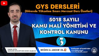 5018 Sayılı Kamu Malî Yönetimi ve Kontrol Kanunu (Özet-3)