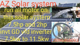 invt vfd 7.5kw gd modal 7.5hp motor and 2hp motor run on 18solar pena