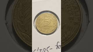 France 1966 5 Centimes Coin #shorts