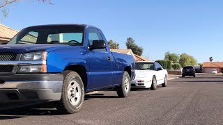 2in drop on my brother’s Silverado and 180sx rear taillight conversion on his 240SX