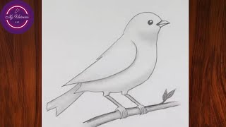 How to make sparrow sketch ||Simple Bird Drawing || Easy Pencil Sketch and Shading #drawing