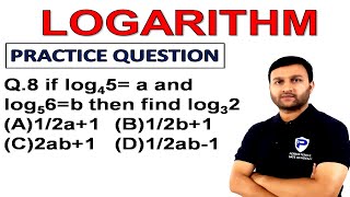 Log Practice Question| Logarithms I GATE APTITUDE | NET/ISRO/DRDO/SSC/CSEB/CGPSC/CGVYAPM/PSU'S