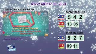 [LIVE] PCSO 5:00 PM DRAW - NOVEMBER 03, 2024 LOTTO RESULTS