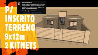 PARA INSCRITO 2 KITNETS COM LAVANDERIA NO MEIO TERRENO 9x12m