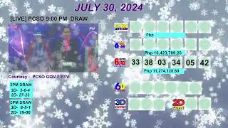 PCSO 9:00 PM DRAW - JULY 30, 2024 LOTTO RESULTS