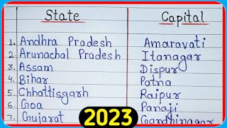 List of states and their capitals of India 2023 ।। How many states in India 2023 ।। State Capital