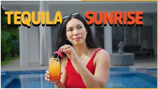 Wake Up Happy After This Tequila Sunrise | Tiki Bar ASMR 🌅🍹