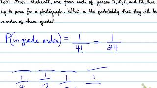 MDM4U - 2.5 Probability Problems Using Permutations