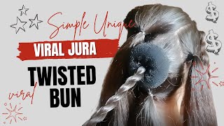 viral front braided Hairstyle | Cute girls Hairstyle | Twisted Bun | Jura Hairstyle | ❣❣