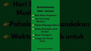 6 keutamaan hari jum'at.@sabarituibadah8353