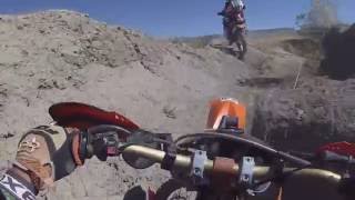 Mike and Doug  MOTO down and up Chris' Tight Wash - Grand Junction Desert Enduro