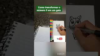 COMO TRANSFORMAR O NÚMERO 9 EM UM GATO (Passo a passo kkkk)