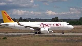 Pegasus A320neo take-off from Budapest