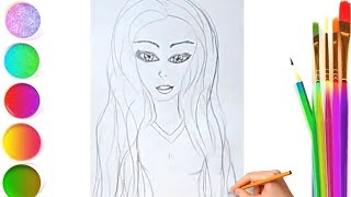 How to Draw a beautiful woman quickly and easily.