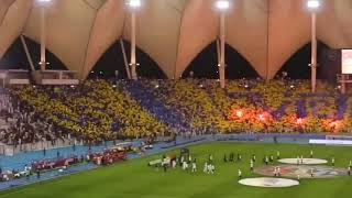 جمهور #النصر يبهر العالم في مباراة #الديربي #النصر_الهلال بمشاهد لا تراها إلا في الملاعب الأوربية