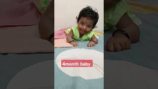 4నెలలు కె పాకతుంది చిట్టి తల్లి #4month baby girl#cute baby#growth #shortsfeed