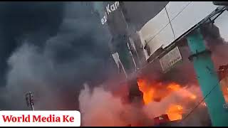 Huge Fire Flames Destroys Over 50M property businesses in Muthurwa Market, Nairobi, #news #trending