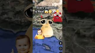 scary giant pou is real 😱😳 foun on google maps #shorts #youtubeshorts #googleearth