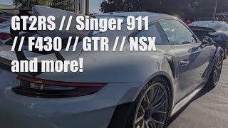 Singer 911, Porsche GT2RS, Ferrari 430, 488, Nissan GTR, Acura NSX Raw footage and audio 👀😍