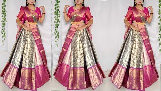 Saree Wearing  new styles/Saree Lehnga Draping/How to drape saree Elegant style/Saree pehane