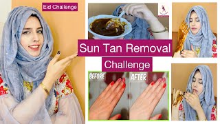 Instant Sun Tan Removing Challenge | Amazing results in 10 min | Home Remedy