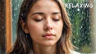 Calming Rainy 🌧️ Day Raindrops for a Girl's Meditation | ASMR rain sounds | Relaxing atmosphere