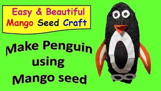 Mango seed craft | Make Penguin | Activity idea for kids, Best out of waste, DIY art craft | WTALK