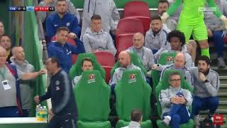 Sarri kicks off in cup final(Funny😂)