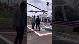 With mallu jd #mallu #helicopter #entry #klptraveller #mukesh