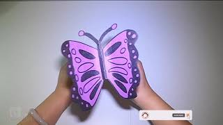 How to make butterfly with paper easy 5 minute crafts | Flying butterfly crafts