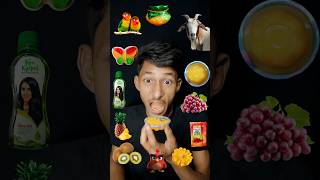 Emoji Food Eating Challenge🥵|| Chilli,🌶️ Jelly,🥞Cream,🍨🍇🐏🥝🍍🦜|| #shorts #asmr #food #mukbang