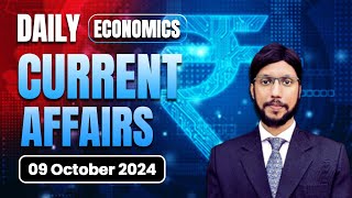 09 October Economic Current Affairs 2024 | Economics Daily Current Affairs | Avinash Sir | Ecoholics