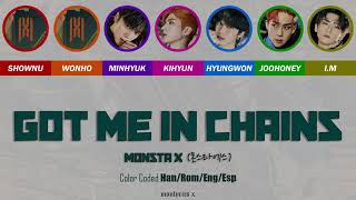 MONSTA X (몬스타엑스) - Got Me In Chains (Color Coded Han/Rom/Eng/Esp Lyrics)