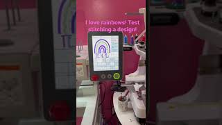 Teacher Rainbow Shirt Design | Test Stitch Out on my Ricoma 20 needle MT-2001| #shorts