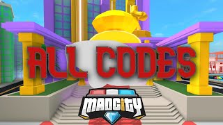 ALL CODES MAD CITY ROBLOX