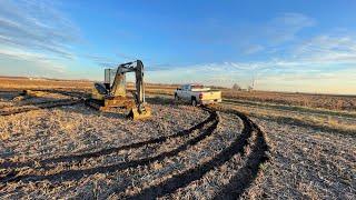 Checking pumps burning brush and picking up the new bean head