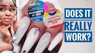 DIY NAILS: CORNSTARCH NAILS, FLOUR NAILS , BAKING SODA NAILS. Does it really work? 🤔