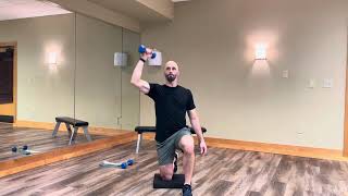 Half Kneeling Dumbbell Single Arm Shoulder Press | Build Strength and Stability